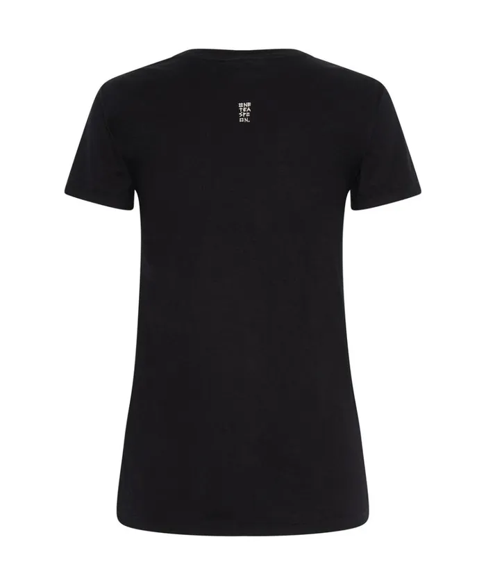 BLACK BOWER BIRD ORGANIC FITTED TEE Women One Teaspoon Tops BLACK BOWER BIRD ORGANIC FITTED TEE Women One Teaspoon Tops