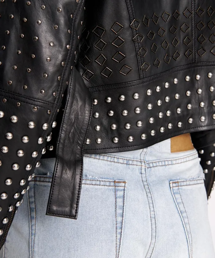 BLACK DIAMOND STUDDED LEATHER JACKET Women One Teaspoon Jackets BLACK DIAMOND STUDDED LEATHER JACKET Women One Teaspoon Jackets