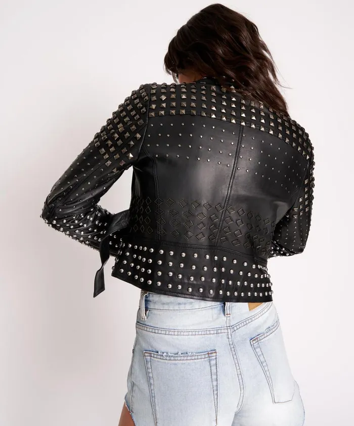 BLACK DIAMOND STUDDED LEATHER JACKET Women One Teaspoon Jackets BLACK DIAMOND STUDDED LEATHER JACKET Women One Teaspoon Jackets
