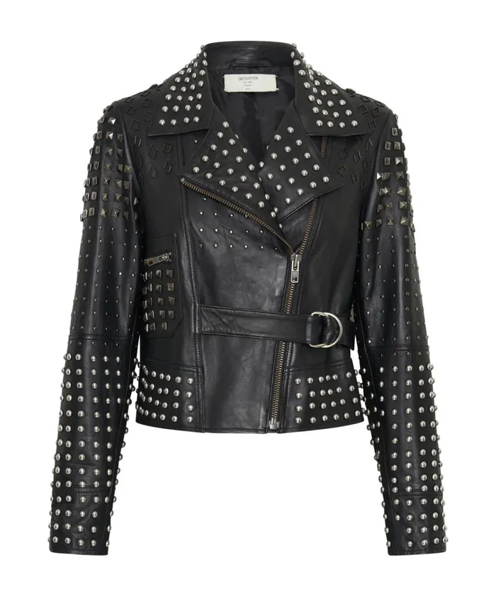 BLACK DIAMOND STUDDED LEATHER JACKET Women One Teaspoon Jackets BLACK DIAMOND STUDDED LEATHER JACKET Women One Teaspoon Jackets