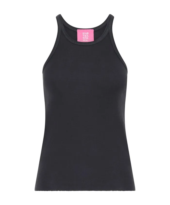 BLACK ONE TEASPOON FINE RIB SINGLET Women One Teaspoon Tees and Tanks BLACK ONE TEASPOON FINE RIB SINGLET Women One Teaspoon Tees and Tanks