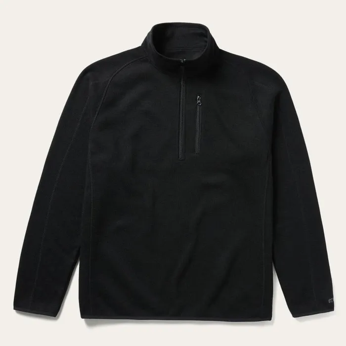 Black Pullover Knit Sweater Black Men Stetson Sweaters and Hoodies