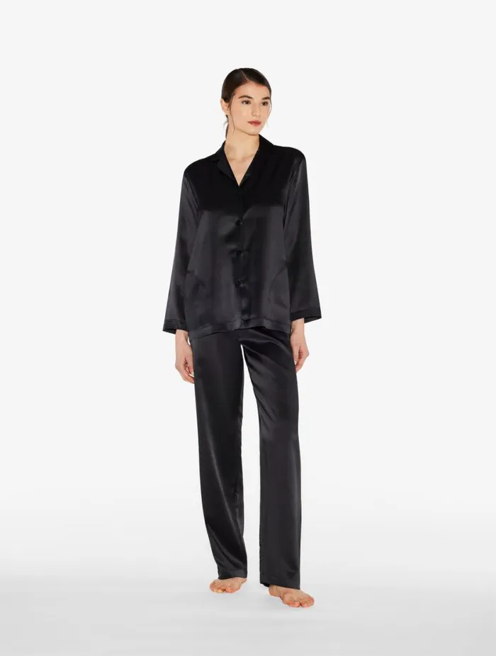 Black Silk Pajama Set Sleepwear La Perla Pajamas