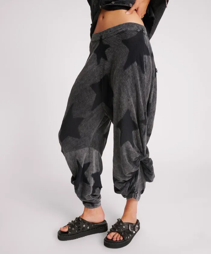 BLACK STAR MUSLIN GYPSY PANTS Women One Teaspoon Bottoms