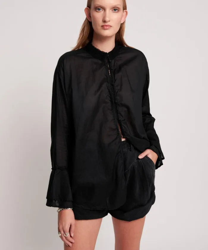 BLACK VOILE FANTASIE SHIRT Women One Teaspoon Shirts