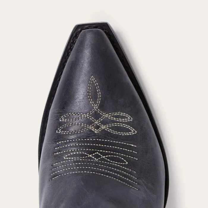 Blair Corded Side Zip Cowboy Boot Black Women Stetson Western