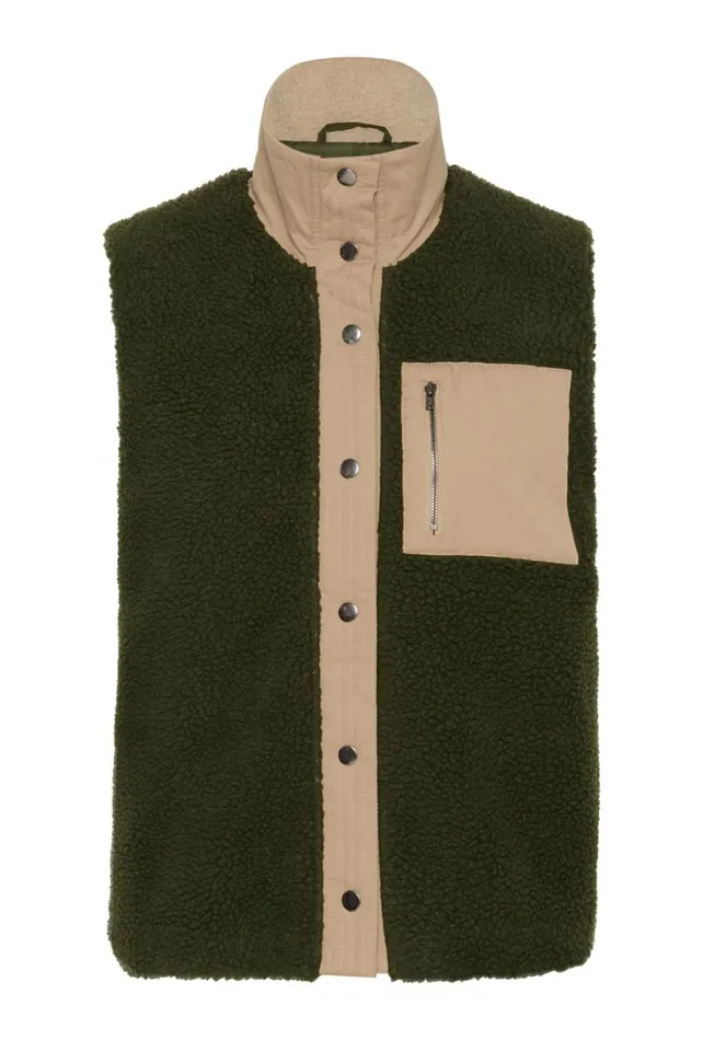 Blazers and Waistcoats Women CULTURE CUtally Teddy Fleece Waistcoat