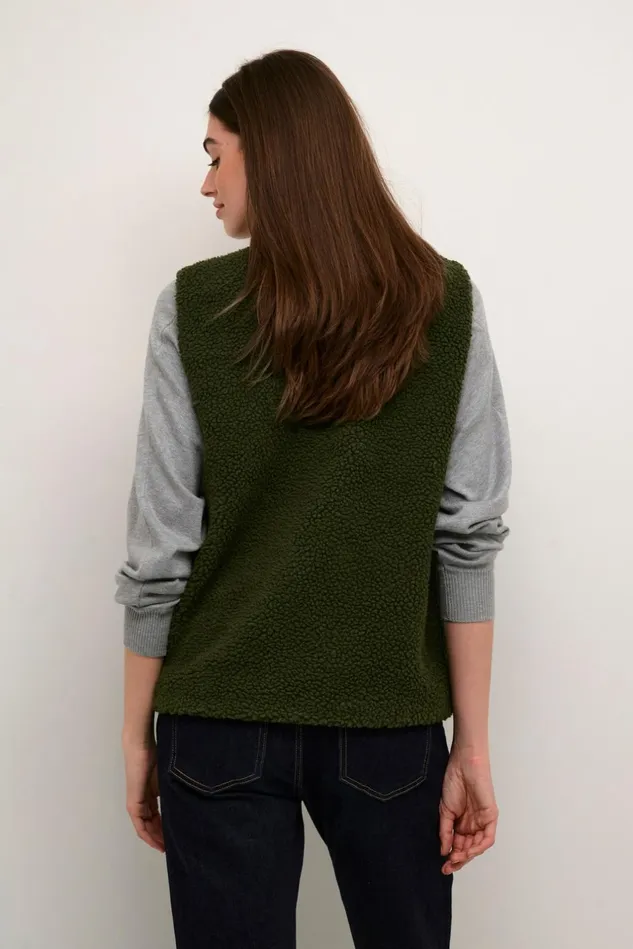 Blazers and Waistcoats Women CULTURE CUtally Teddy Fleece Waistcoat