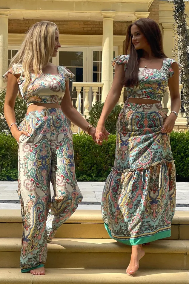 Blossom Paisley Print Top Women Girl In Mind CoOrds