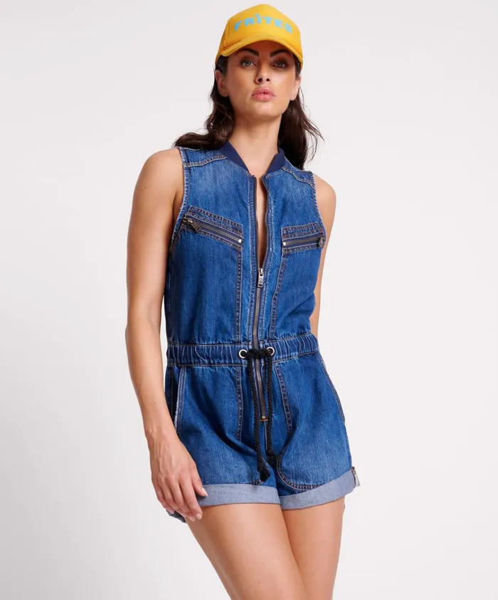 BLUEMOON LILLY SPORTY DENIM JUMPSUIT Women One Teaspoon Denim Jumpsuits