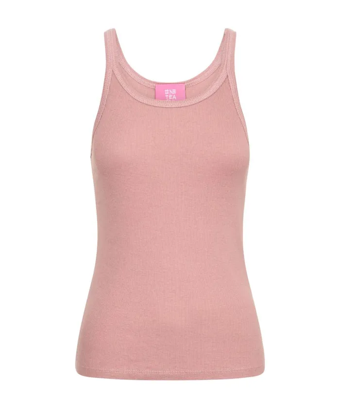 BLUSH BAMBOO LOGO SINGLET Women One Teaspoon Tees and Tanks BLUSH BAMBOO LOGO SINGLET Women One Teaspoon Tees and Tanks