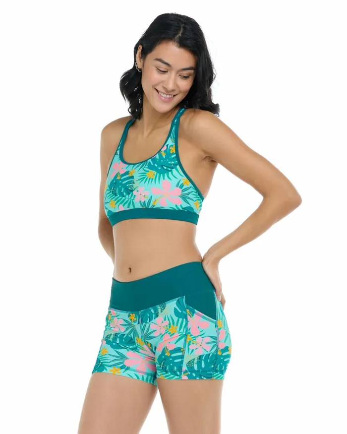 Body Glove Gym To Swim Women Flor Nove Equalizer Sports Bra 8211 Flor Nove Sea Mist