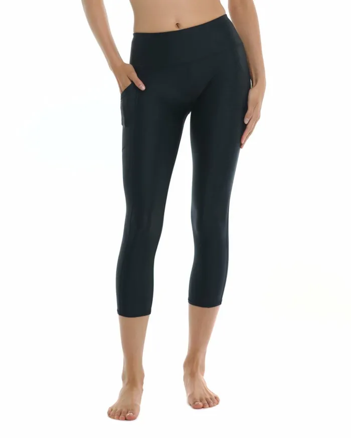 Body Glove Gym To Swim Women Smoothies Vigor CrossOver Capri 8211 Black