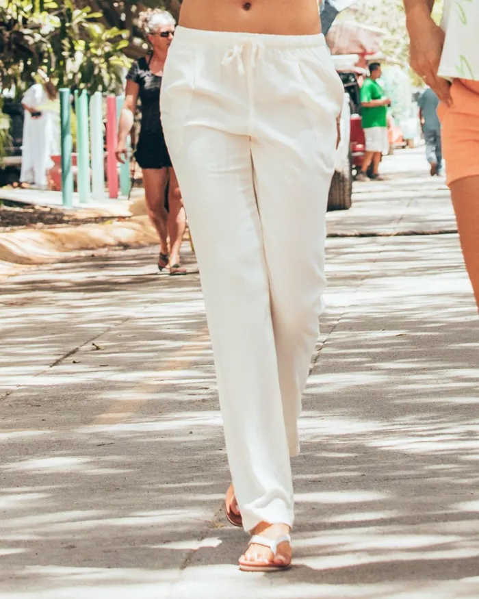 Body Glove New Arrivals Women Weekender Pleated Pant 8211 Cream