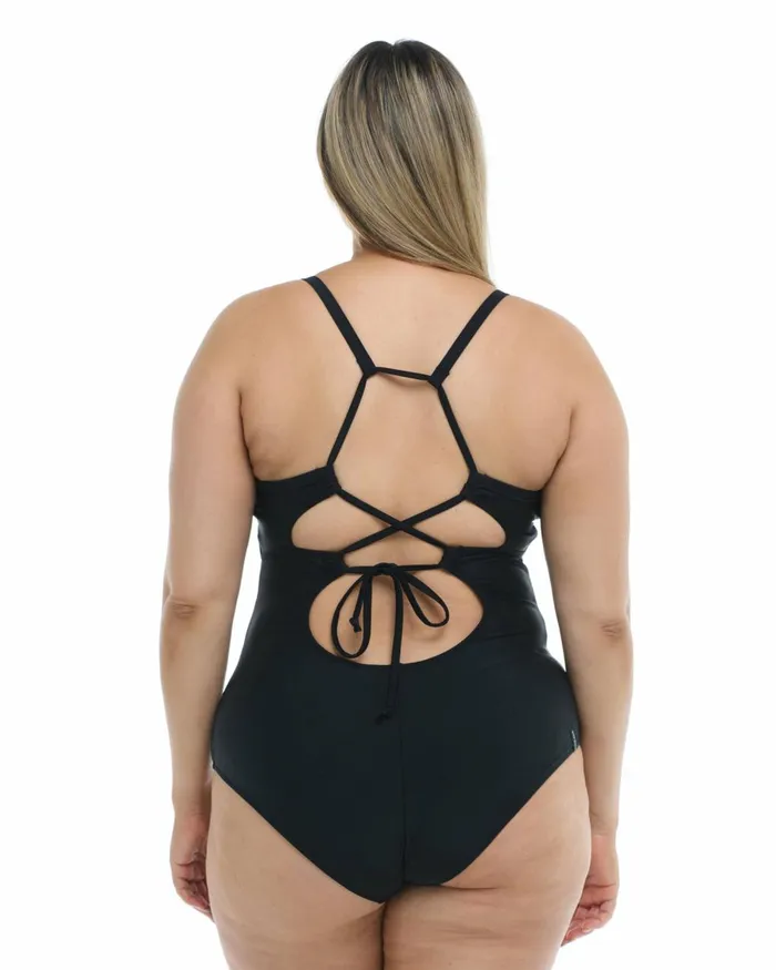 Body Glove OnePieces Women Smoothies Sandbar Plus Size OnePiece Swimsuit 8211 Black
