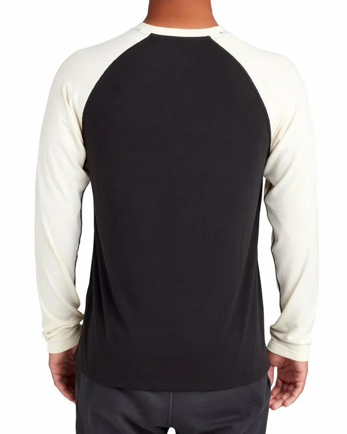 Body Glove Sun Protection Men LongSleeved Raglan UPF 50 TShirt 8211 BlackWhite
