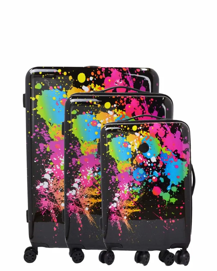 Body Glove Travel Luggage Accessories Bursts 3Piece Hardside Spinner Luggage Set 8211 Multi Body Glove Travel Luggage Accessories Bursts 3Piece Hardside Spinner Luggage Set 8211 Multi