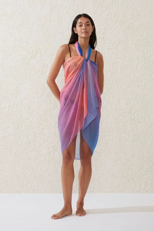Body Laguna Sarong Sierra Ombre Sunset Women Cotton On Cover Ups