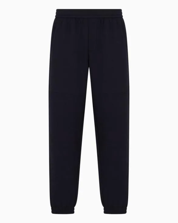 Bonded Cotton Joggers Navyblue Men Armani Matching Sets