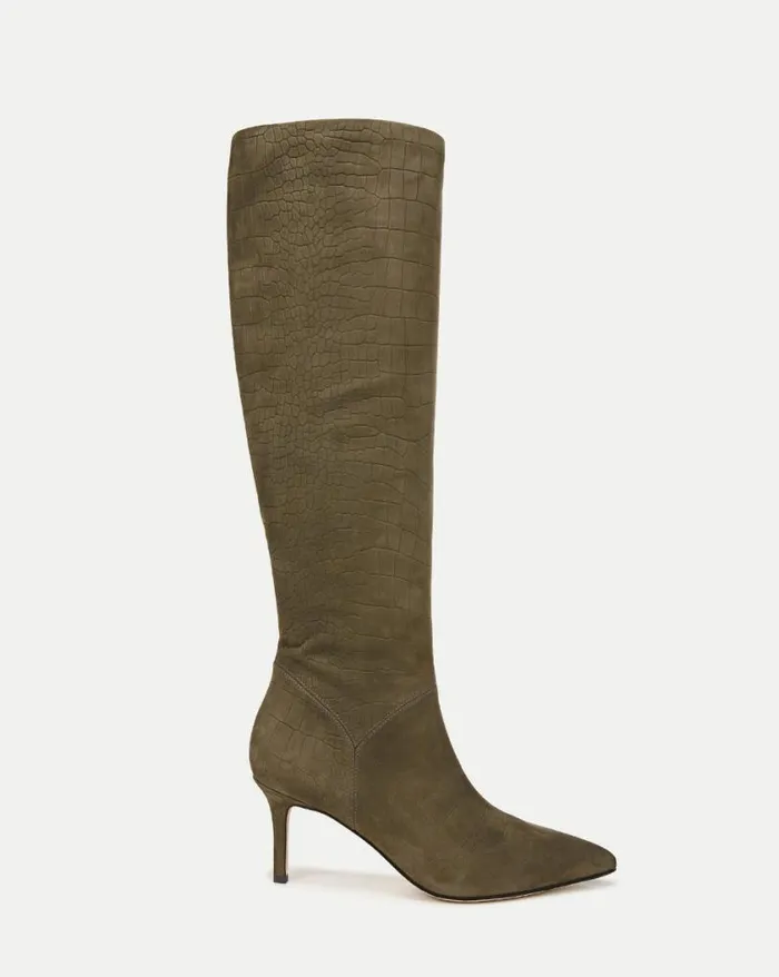 Boots and Booties Shop Veronica Beard Lexington Leather Boot Khaki