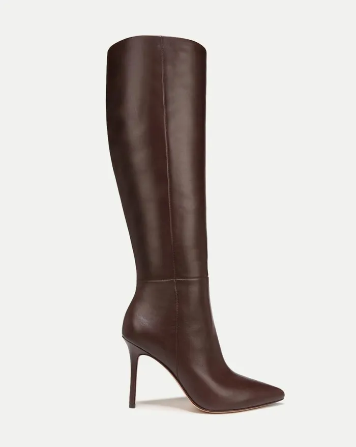 Boots and Booties Shop Veronica Beard Lisa Leather Tall Boot Black