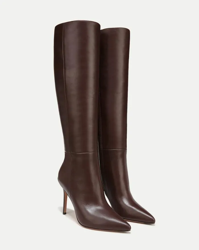 Boots and Booties Shop Veronica Beard Lisa Leather Tall Boot Black
