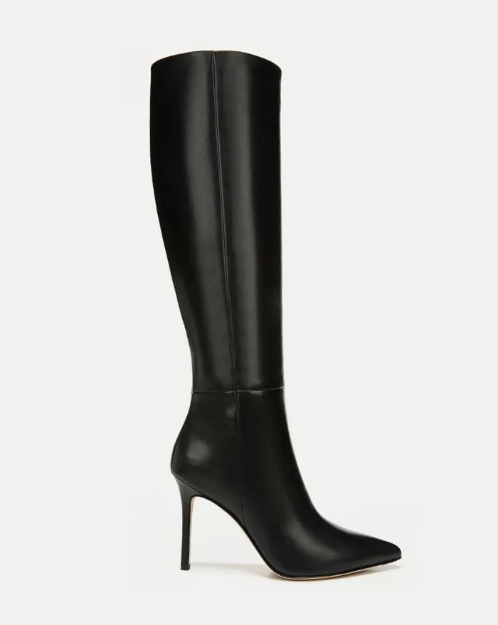 Boots and Booties Shop Veronica Beard Lisa Leather Tall Boot WideCalf Black