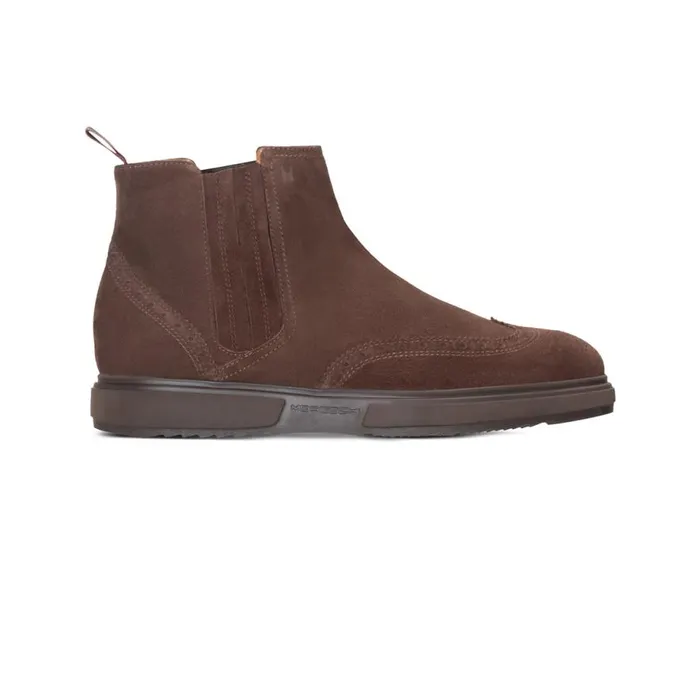 Boots Men Moreschi Brown Suede Ankle Boot