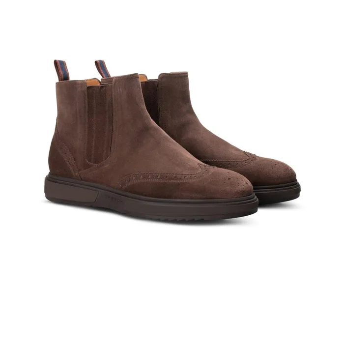 Boots Men Moreschi Brown Suede Ankle Boot