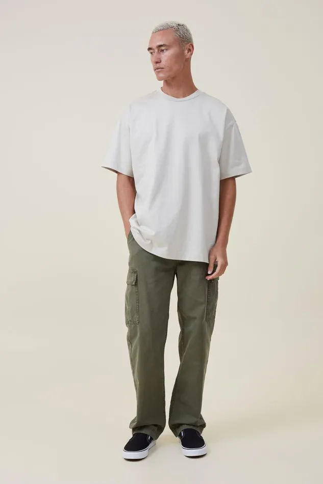 Box Fit Plain TShirt Ivory Men Cotton On Tees and Tanks Box Fit Plain TShirt Ivory Men Cotton On Tees and Tanks