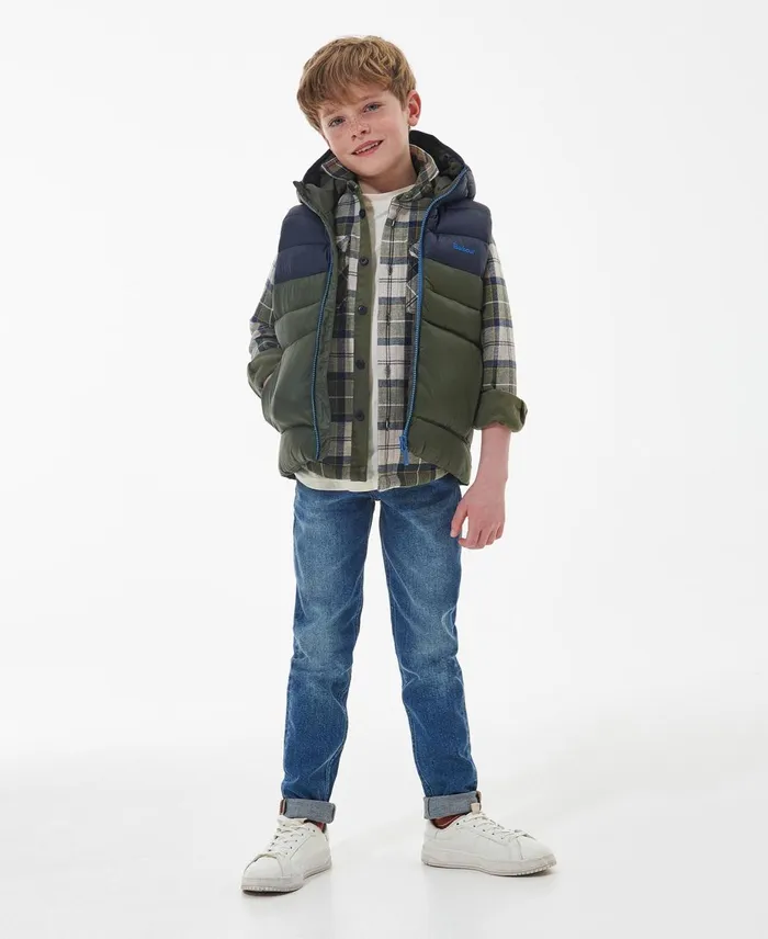 Boys Jackets Barbour Boys039 Roker Gilet Olive Boys Jackets Barbour Boys039 Roker Gilet Olive