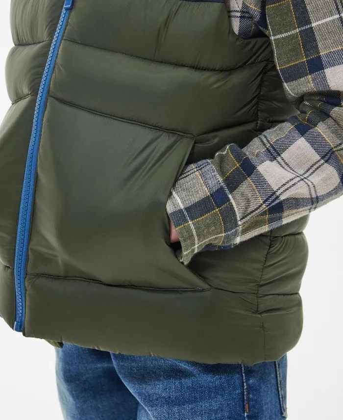 Boys Jackets Barbour Boys039 Roker Gilet Olive Boys Jackets Barbour Boys039 Roker Gilet Olive