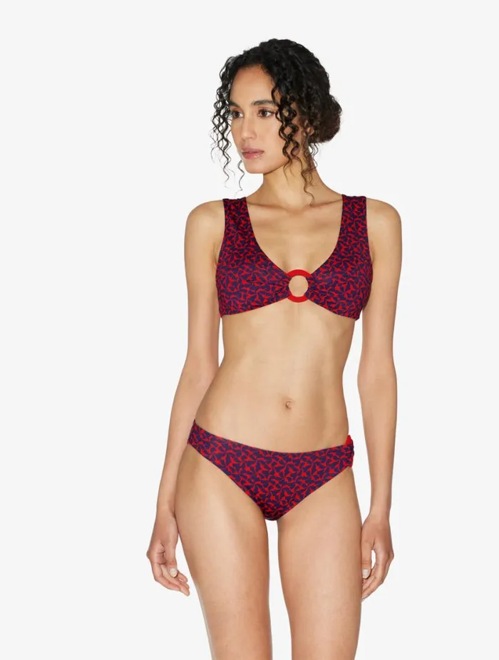 Bralette Bikini Top In Red And Blue Swim La Perla Bikinis