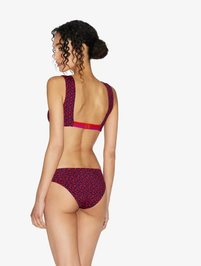 Bralette Bikini Top In Red And Blue Swim La Perla Bikinis