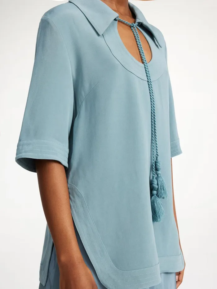 Brittiny Top Cool Water Women By Malene Birger Tops and Blouses