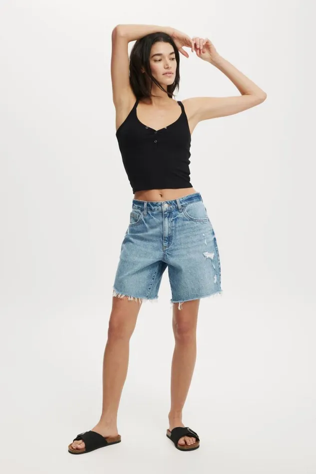 Brooklyn Henley Cami Black Women Cotton On Tops