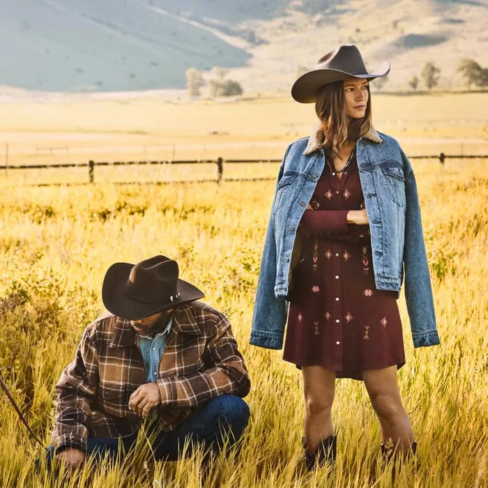 Brown Plaid Western Coat Brown Men Stetson Jackets