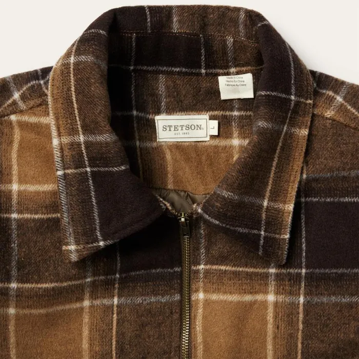 Brown Plaid Western Coat Brown Men Stetson Jackets