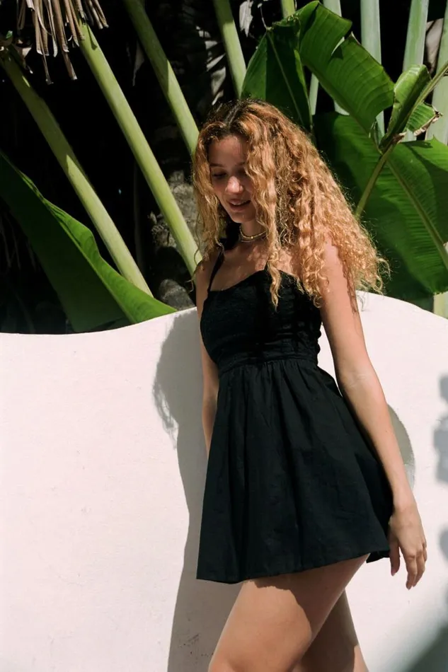 Bubble Hem Mini Dress Black Women Cotton On Dresses
