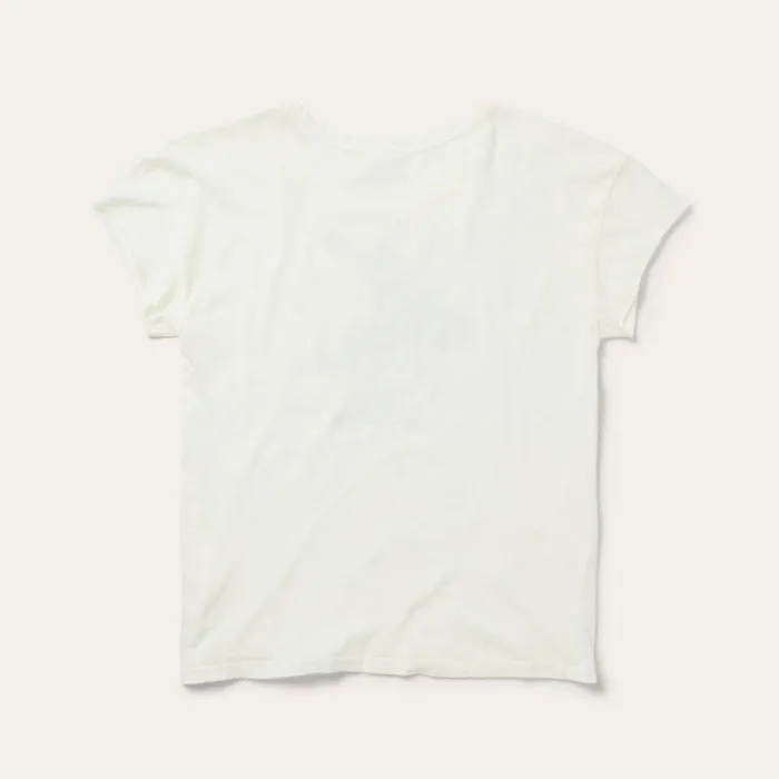 Bucking Cowgirl Graphic Tee White Women Stetson Tees