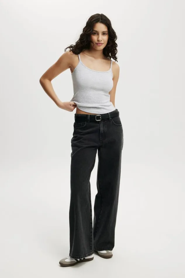 Byron Scoop Cami Grey Marle Women Cotton On Tops
