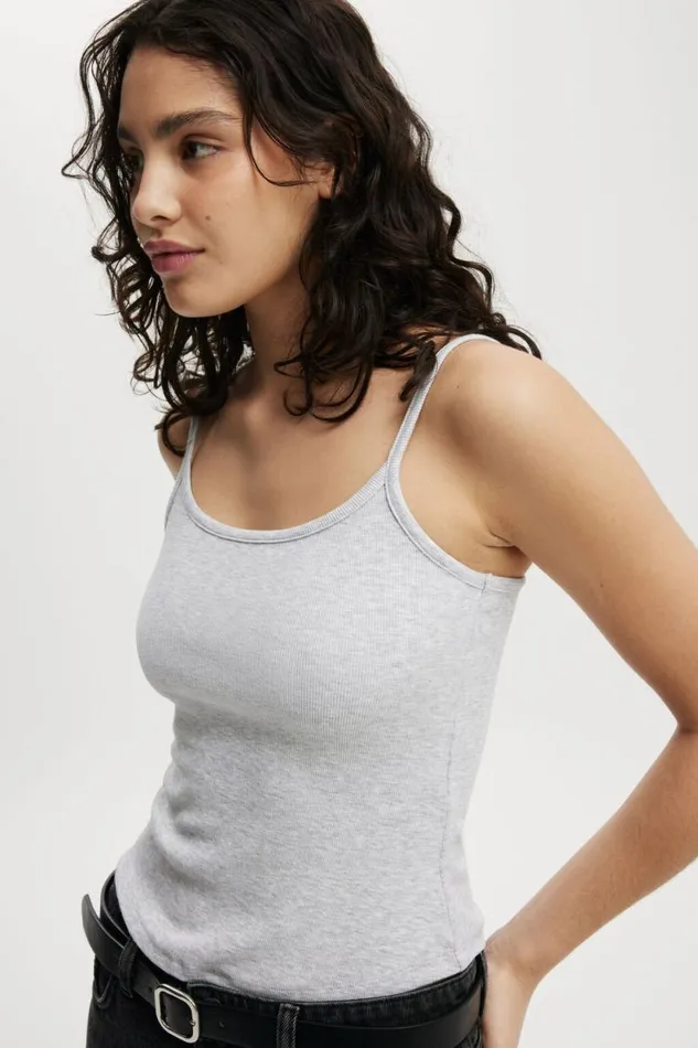 Byron Scoop Cami Grey Marle Women Cotton On Tops