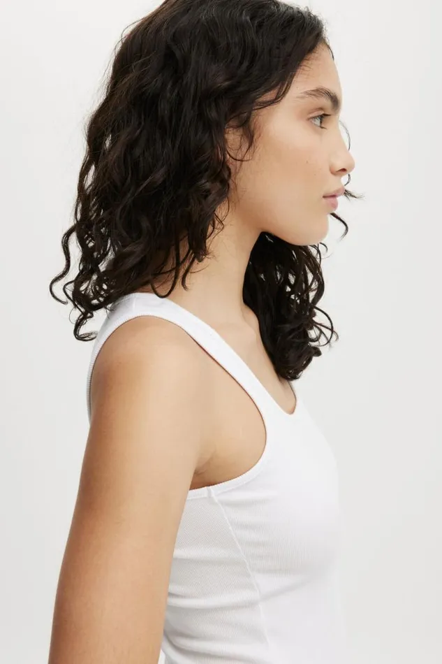 Byron Scoop Tank White Women Cotton On Tops