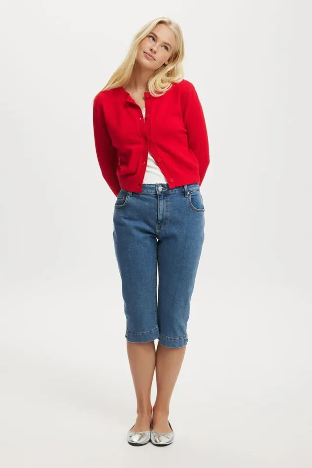 Capri Jean Sea Blue Women Cotton On Pants