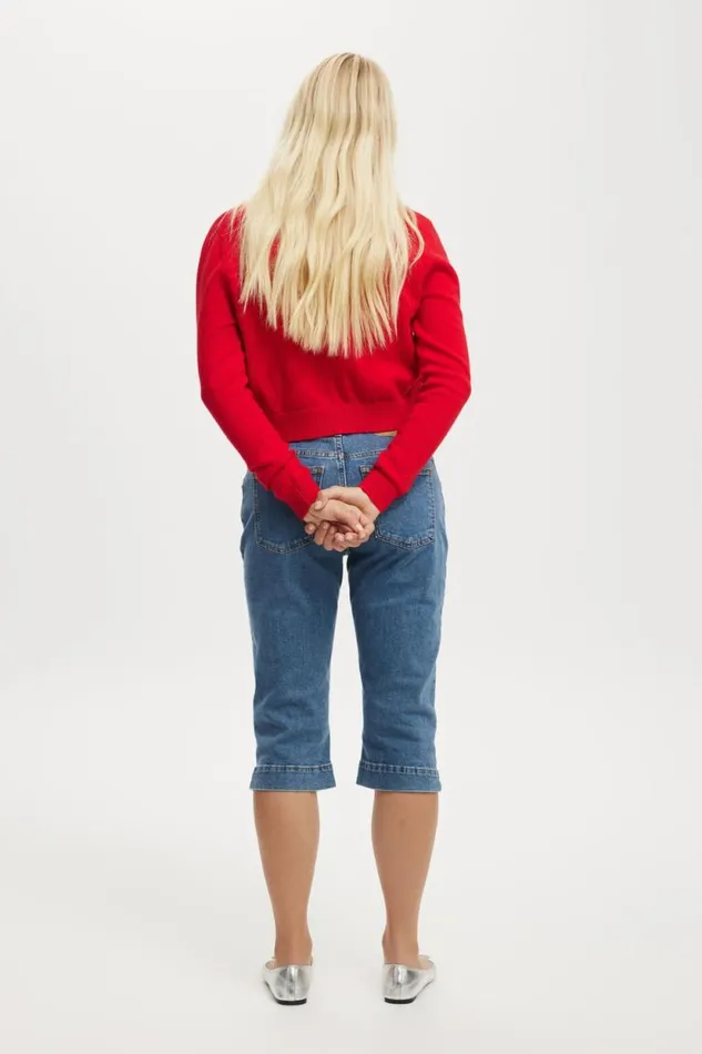 Capri Jean Sea Blue Women Cotton On Pants Capri Jean Sea Blue Women Cotton On Pants