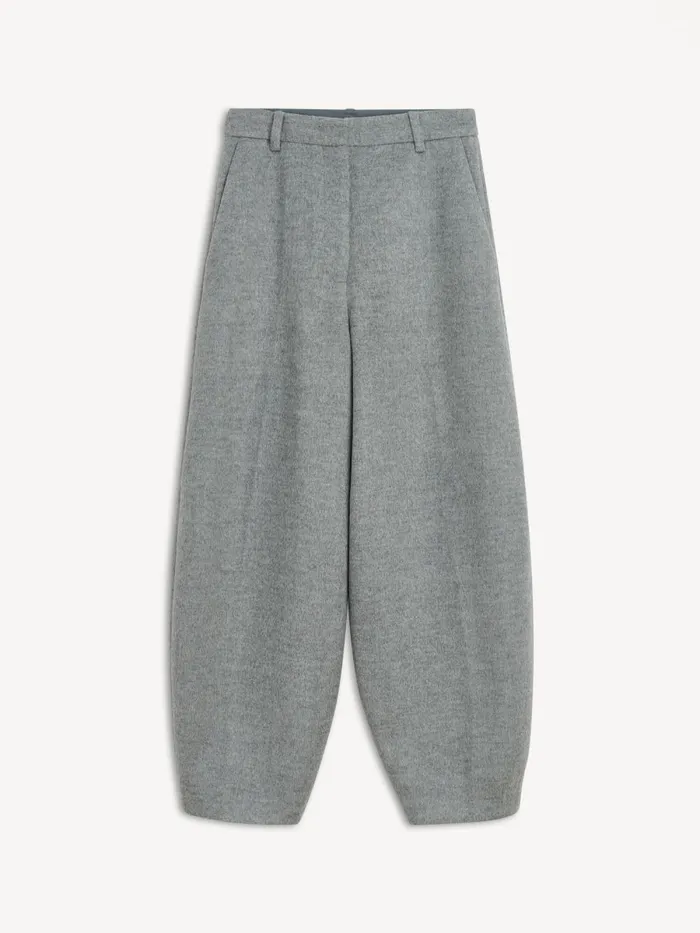 Carlien Wool Trousers Grey Melange Women By Malene Birger Trousers