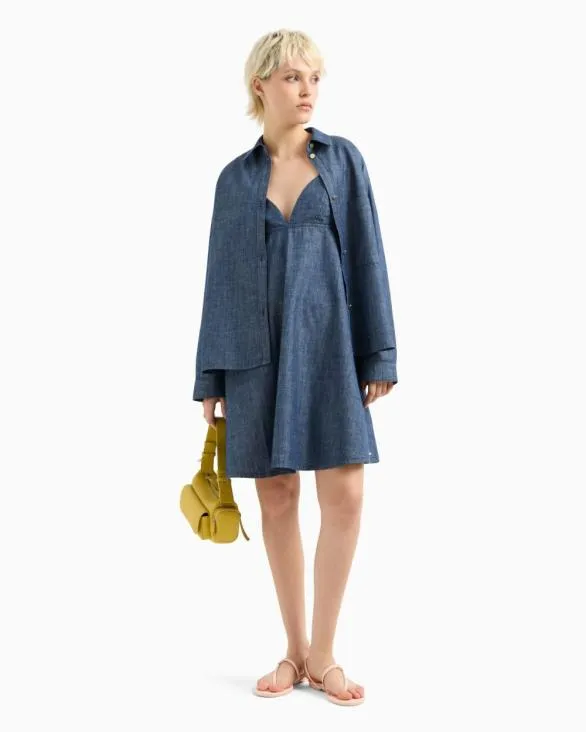 Casual Shirts Blue Women Armani Shirts And Tops