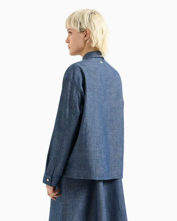 Casual Shirts Blue Women Armani Shirts And Tops