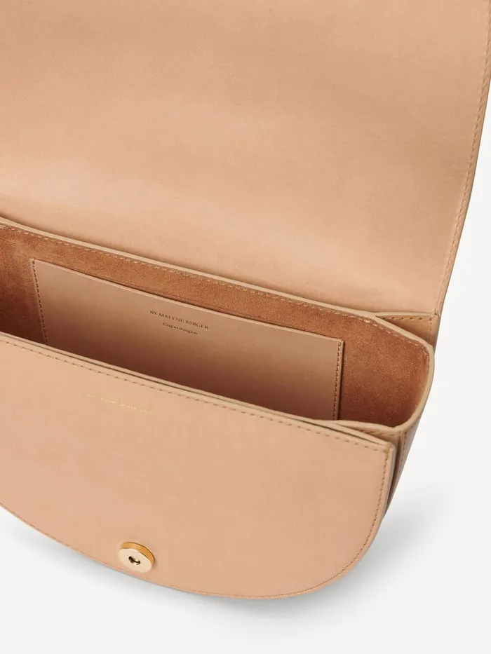 Cebella Leather Shoulder Bag Tan Women By Malene Birger Bags