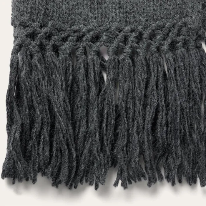 Charcoal Fringed Cardigan Grey Women Stetson Fringe Jackets